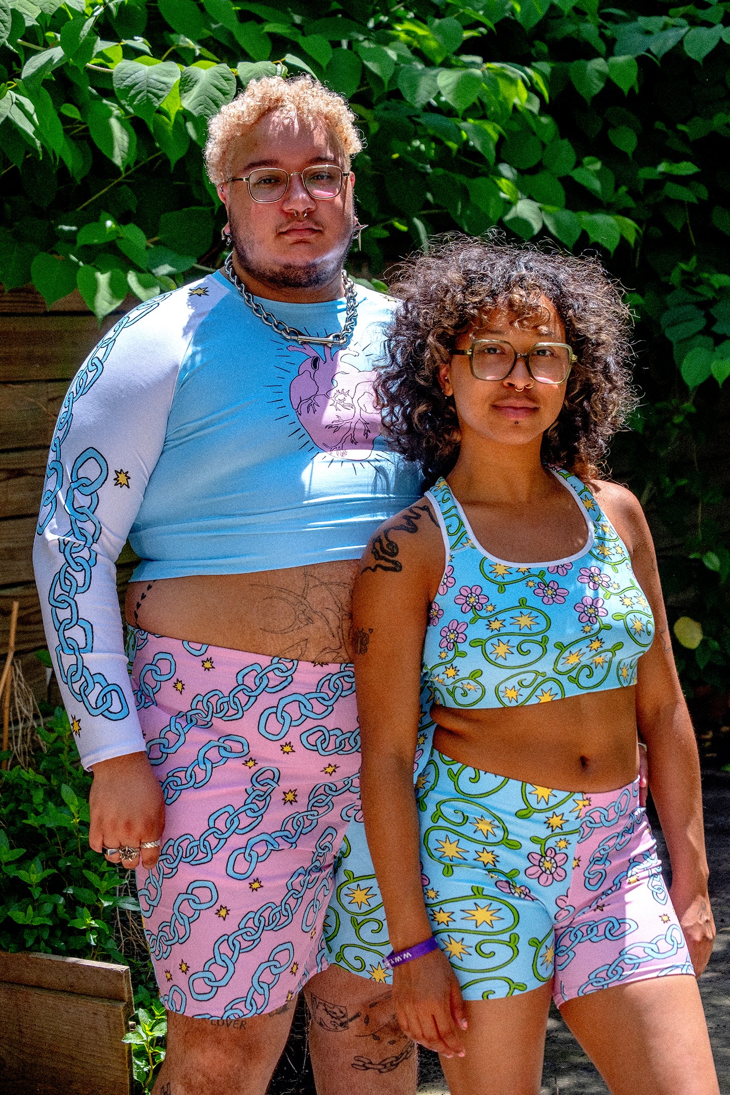 UB x SOFTPRINTS Heartbreaker Long-sleeve Crop Top