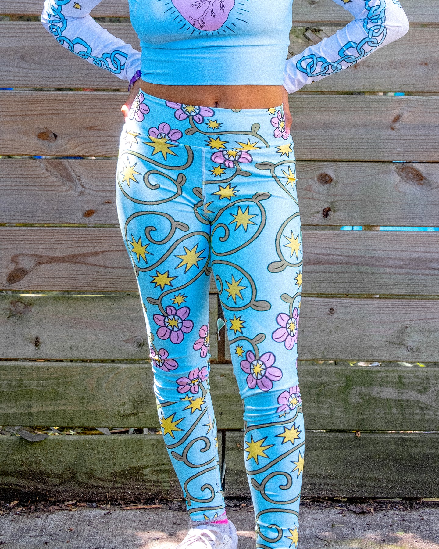 UB x SOFTPRINTS Flower Leggings Plus Size (2XL-6XL)
