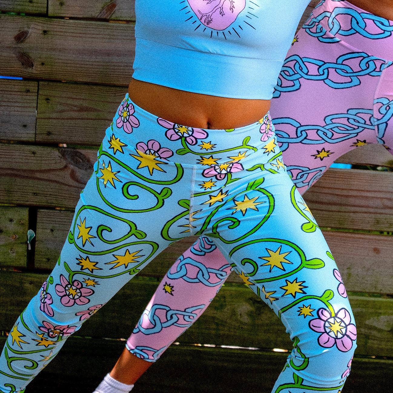 UB x SOFTPRINTS Flower Leggings Plus Size (2XL-6XL)