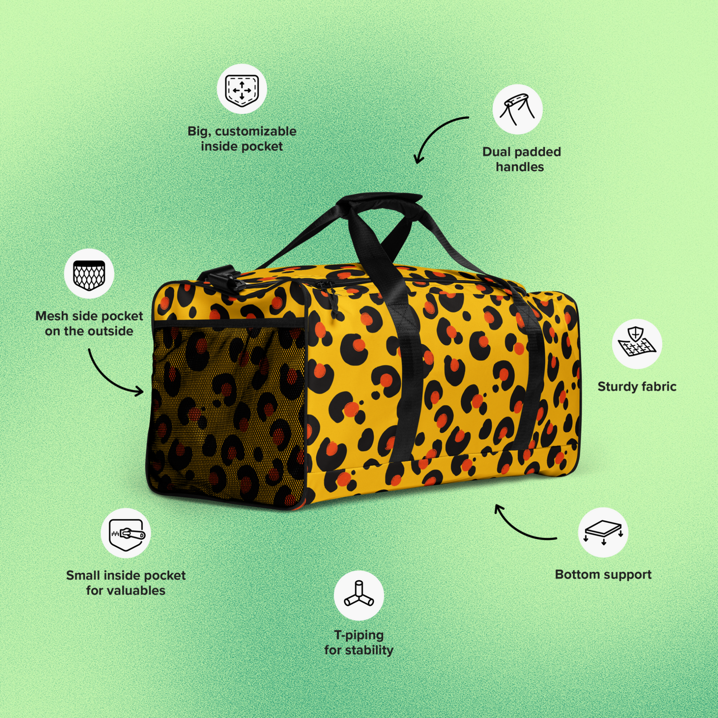 Leopard Print Duffle bag