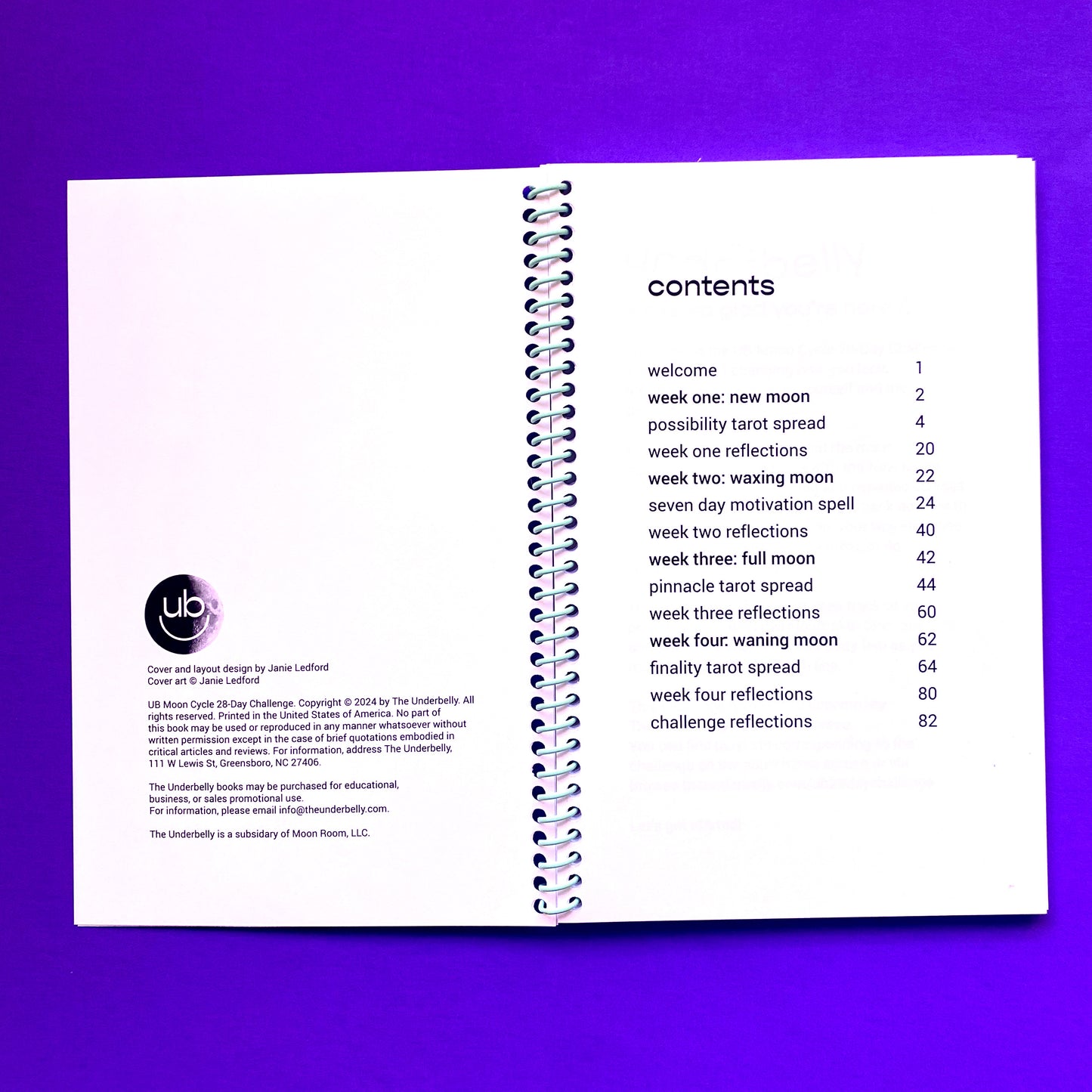 Moon Cycles 28-Day Challenge Workbook
