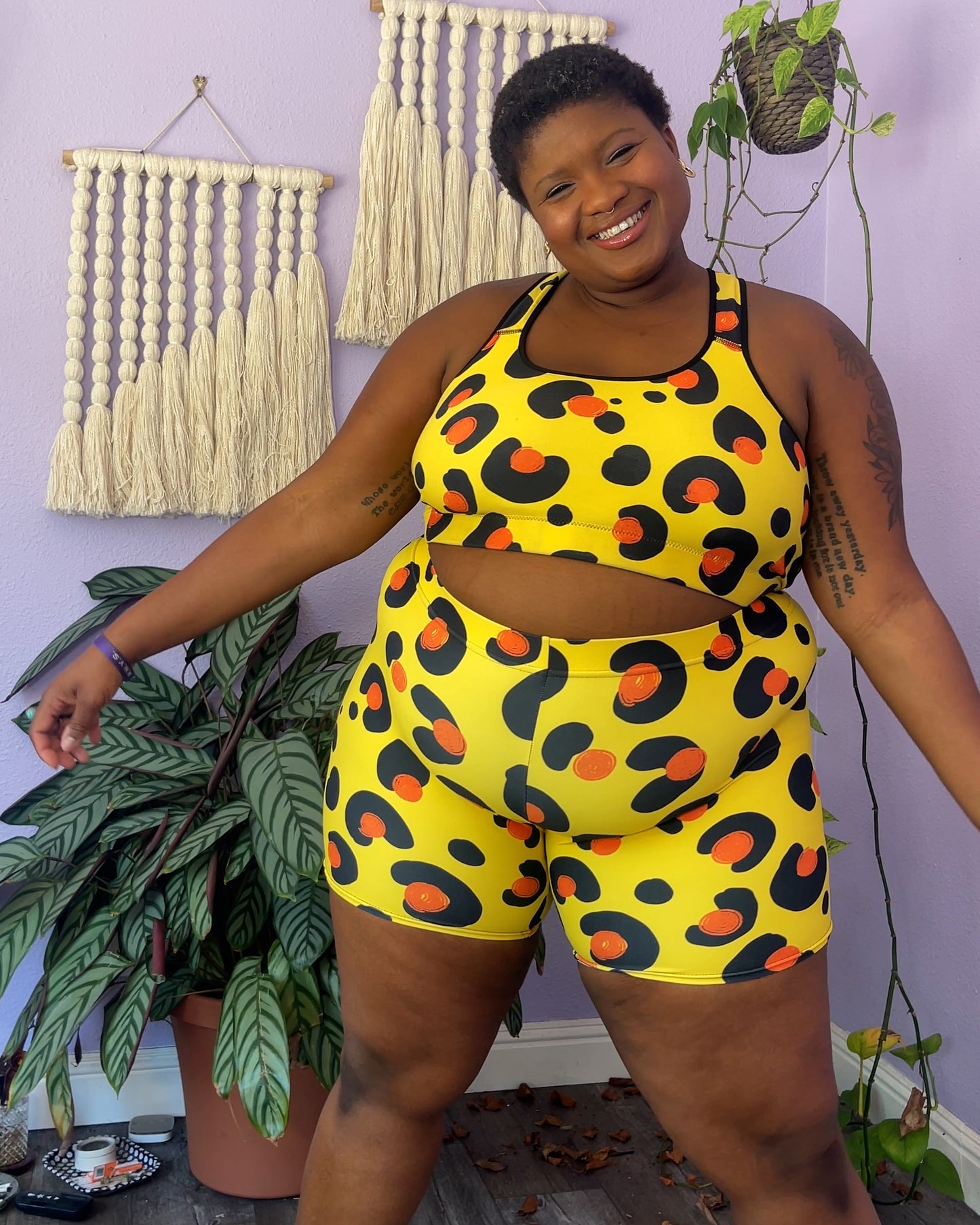 Leopard Print Bike Shorts