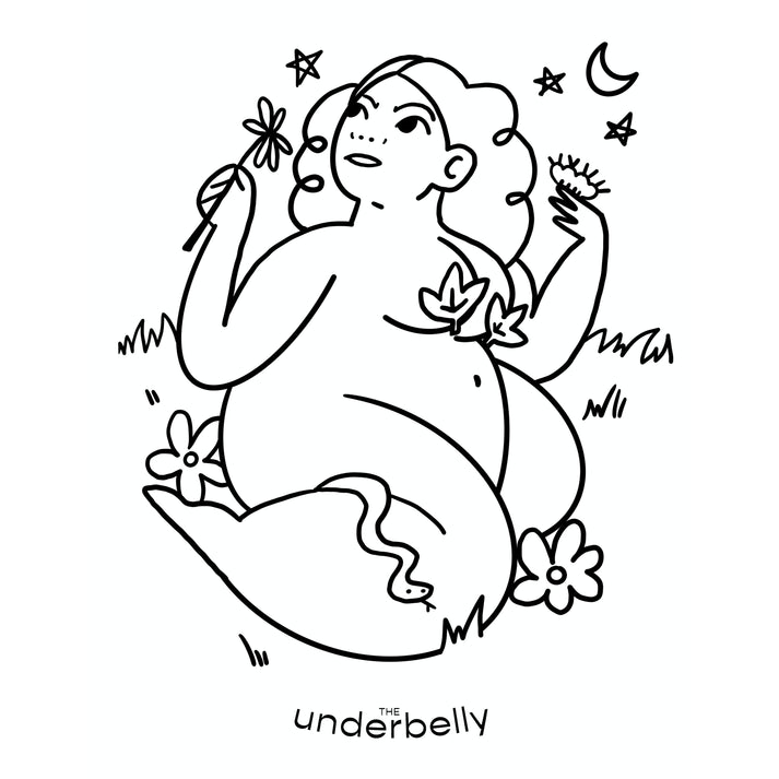 Nymph Coloring Page – The Underbelly Shop