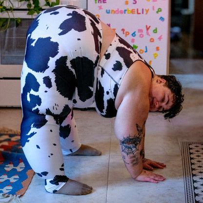 Cow Pose Print Leggings (2XL-6XL)