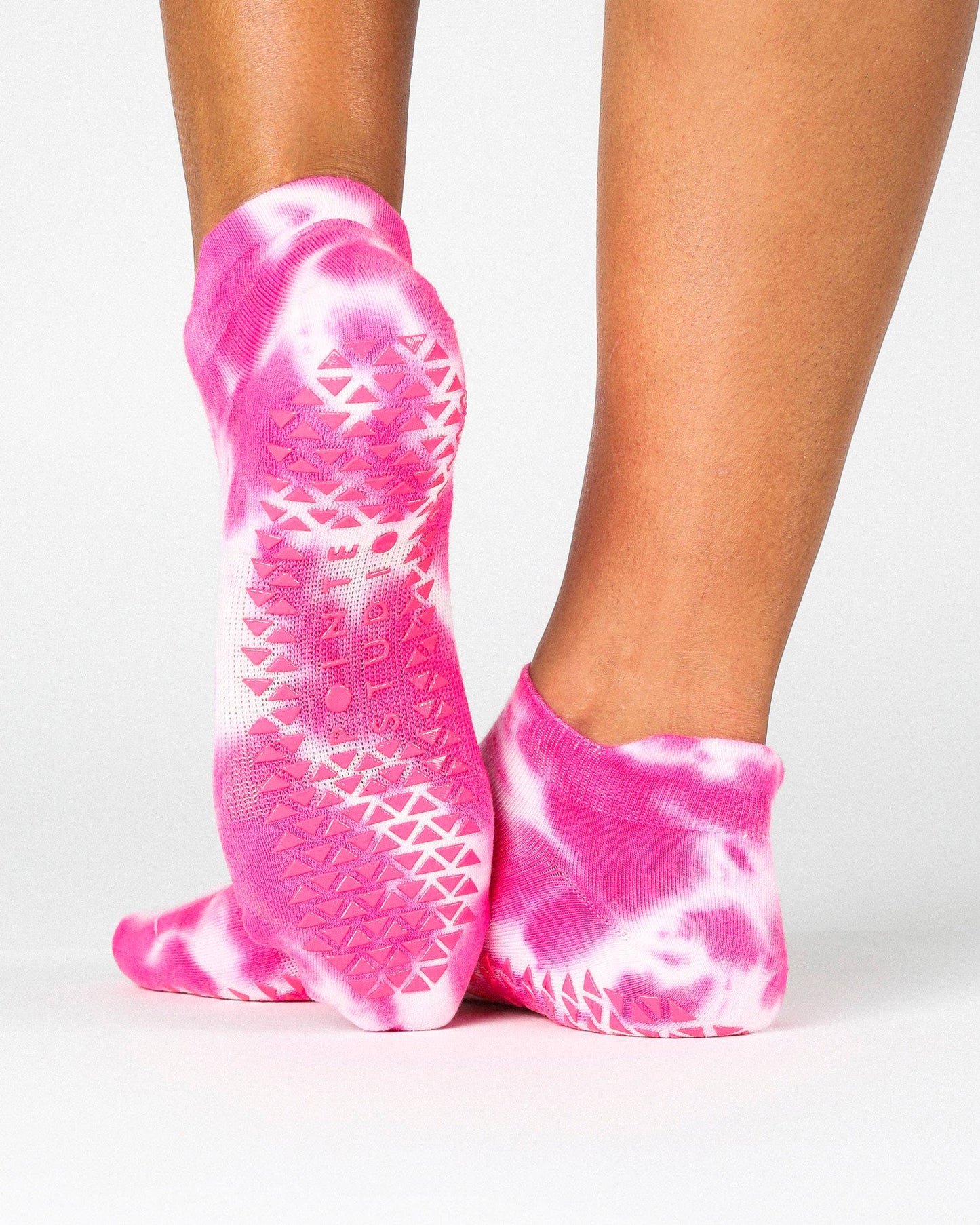 Dominique Grip Sock: M/L / Hot Pink