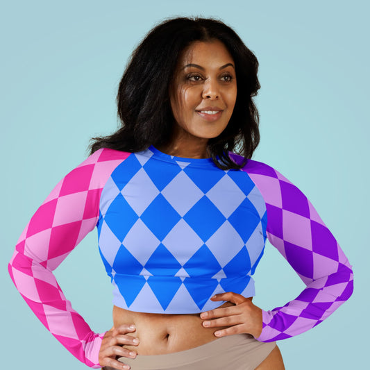Jester Recycled long-sleeve crop top (2XS-6XL)