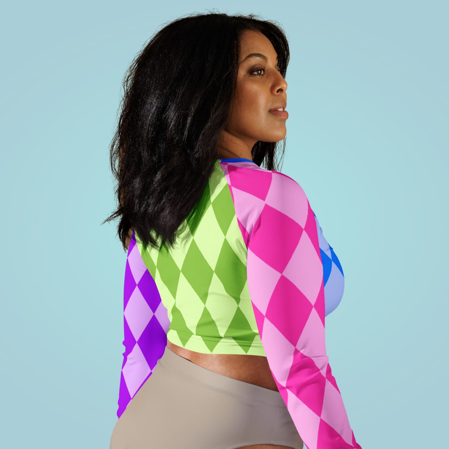 Jester Recycled long-sleeve crop top (2XS-6XL)