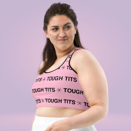 Tough Tits Baby Pink Sports Bra