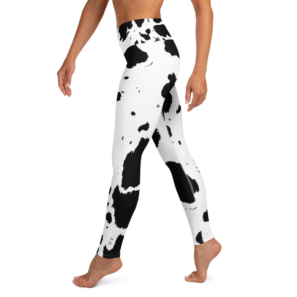 Realistic Cow Print Leggings