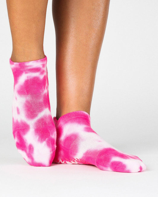 Dominique Grip Sock: S/M / Hot Pink