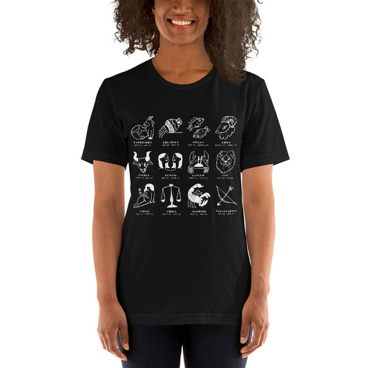 Cartoon Zodiac Tee (With Dates)